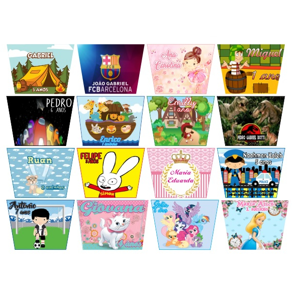Adesivos Personalizados em Papel Fotográfico para Balde de Pipoca de 1L e 1,5l