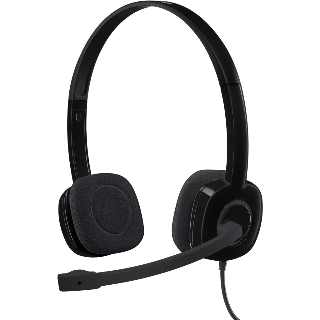 Fone Headset Logitech H151 Redução Ruído 3.5mm Com Microfone