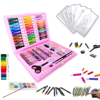 Estojo escolar tipo maleta de pintura e para colorir 24 a 150 peças estojão em Oferta na Shopee