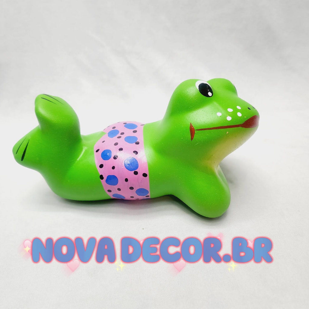 Sapo Decorativo de Enfeite de Cerâmica para Jardim, Enfeite de jardim modelo sapo alegre decore seu jardim P/Decoração de Jardim, varanda, quintal