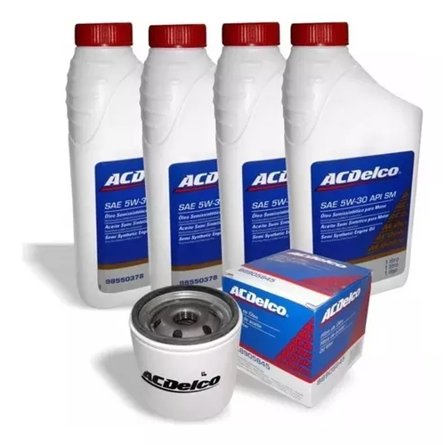 Kit Troca De Óleo 5w30 Onix 1.0 1.4 2012 2013 2014 2015 2016 ACDELCO