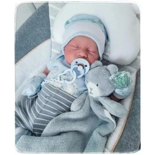 Bebê Reborn - Recém Nascido Dormindo Realista100% Siliconado Pode Dar Banho
