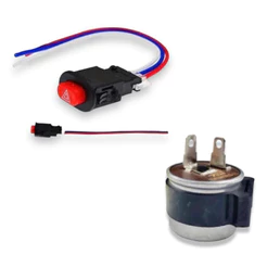 Botão Pisca Alerta Moto + Rele De Pisca De Led 2 Pinos
