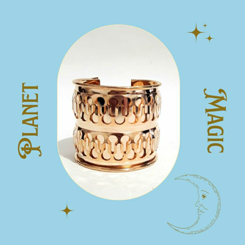 Bracelete Magia Esotérica metal dourado - Constelação Estrela/ Cosmo Planetário/ Coração/ Fundo do Mar - Bijoux by Vivi