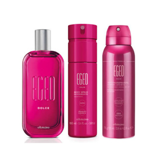Kit Presente Egeo Dolce; 1 Perfume + 1 Aerossol + 1 Body Spray Colônia - O Boticário