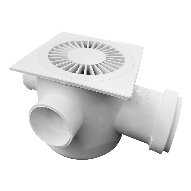 Caixa Sifonada Quadrada Branca 100x100x50  PVC em Oferta na Shopee