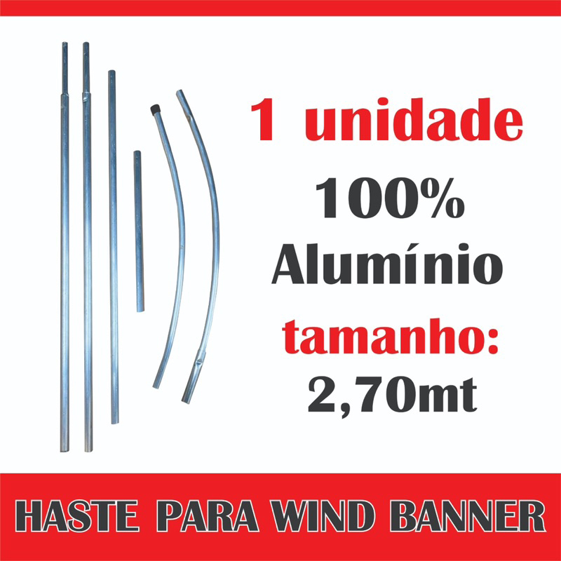 Haste Estrutura de Wind Banner 2,70 metros em Oferta na Shopee
