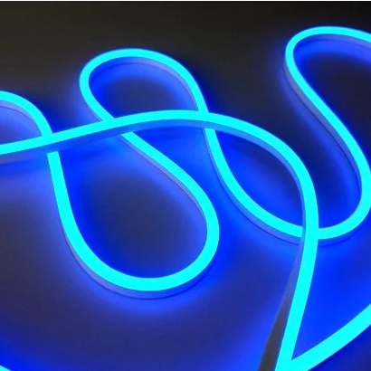 Mangueira Fita LED Neon Flex Azul 127V Venda Por Metro, SEM Conector/Rabicho