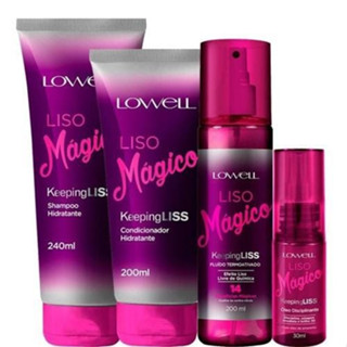 Kit Lowell Liso Magico Completo Com 4 Produtos