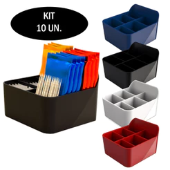 Kit 10 Porta Sache c/ Divisória P Lanchonete Bar Restaurante