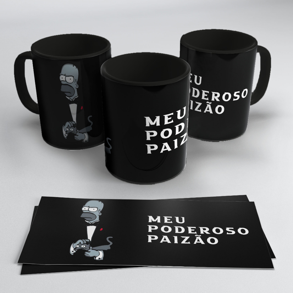 CANECA DIA DOS PAIS OS SIMPSONS, ARTE HOMER SIMPSON, PERSONALIZE COM SUA ARTE, FRASE, FOTO, NOME, COZINHA, DECORAÇÃO