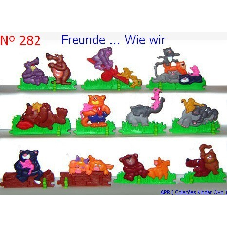 Kinder ovo - Coleção completa - Freunde ... Wie wir 1996