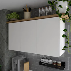 Armário 3 Portas Estendida Organizadora Cozinha Quarto 90cm