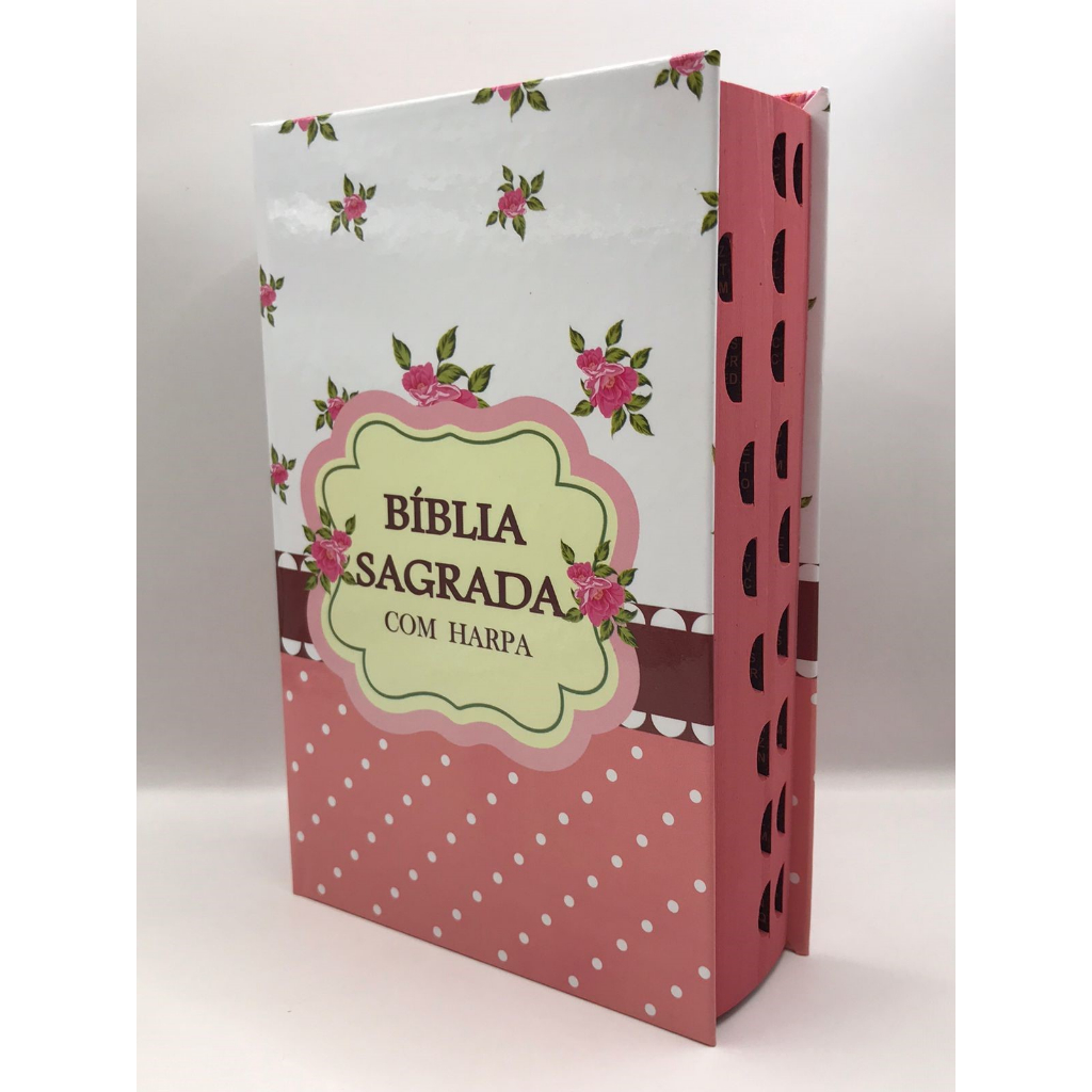Bíblia Sagrada Tamanho Médio 12,5x19 cm Com Harpa palavras de Jesus em Vermelho Capa Dura Scrap 2 em Oferta na Shopee