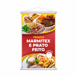 Banner Temos Marmitex e Prato Feito Comida Preço em Oferta na Shopee