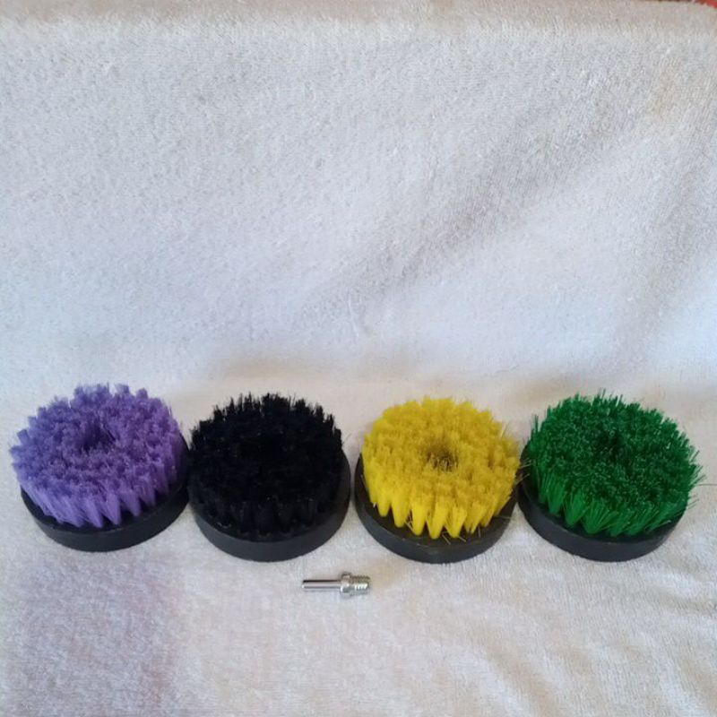 kit 4 escovas rotativas lavar sofas tamanho 120mm uso politriz parafusadeira furadeira