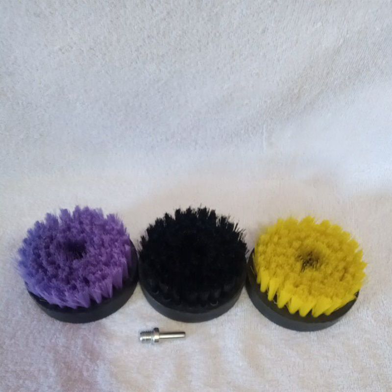 kit 3 escovas rotativas lavar sofas uso politriz