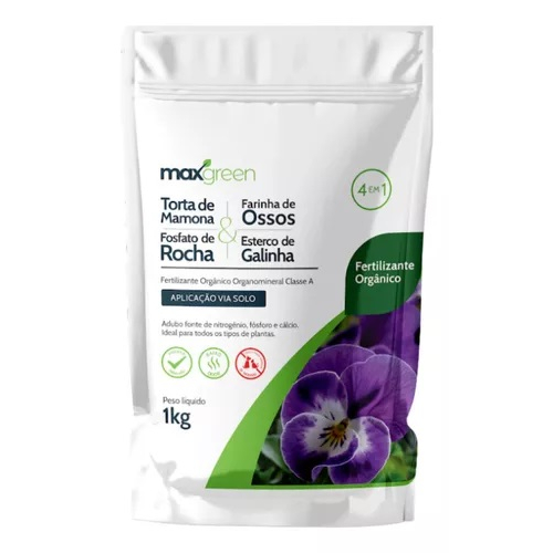 Fertilizante Orgânico Completo 4 Em 1 (1kg) Maxgreen em Oferta na Shopee