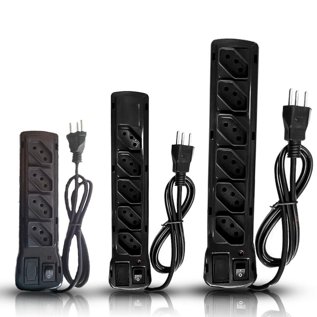 Filtro De Linha Régua Elétrica Extensão Várias Tomadas Ótima Qualidade Super Proteção Bivolt Fusível em Oferta na Shopee