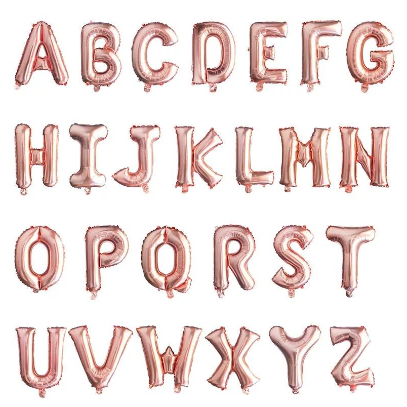 Balão metalizado 70 cm (letra) /festa de aniversário / Rose em Oferta na Shopee