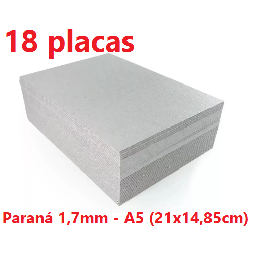 18 Placas Papelão Paraná 1,7mm - A5