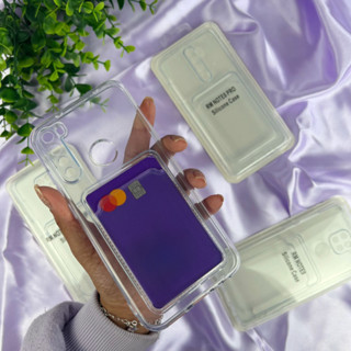 Capa Transparente Porta Cartão Compatível com Xiaomi Redmi Note 8/ Redmi Note 8 Pro/ Redmi Note 9/ Redmi Note 9s| Note 9 Pro Capinha. (CF57)