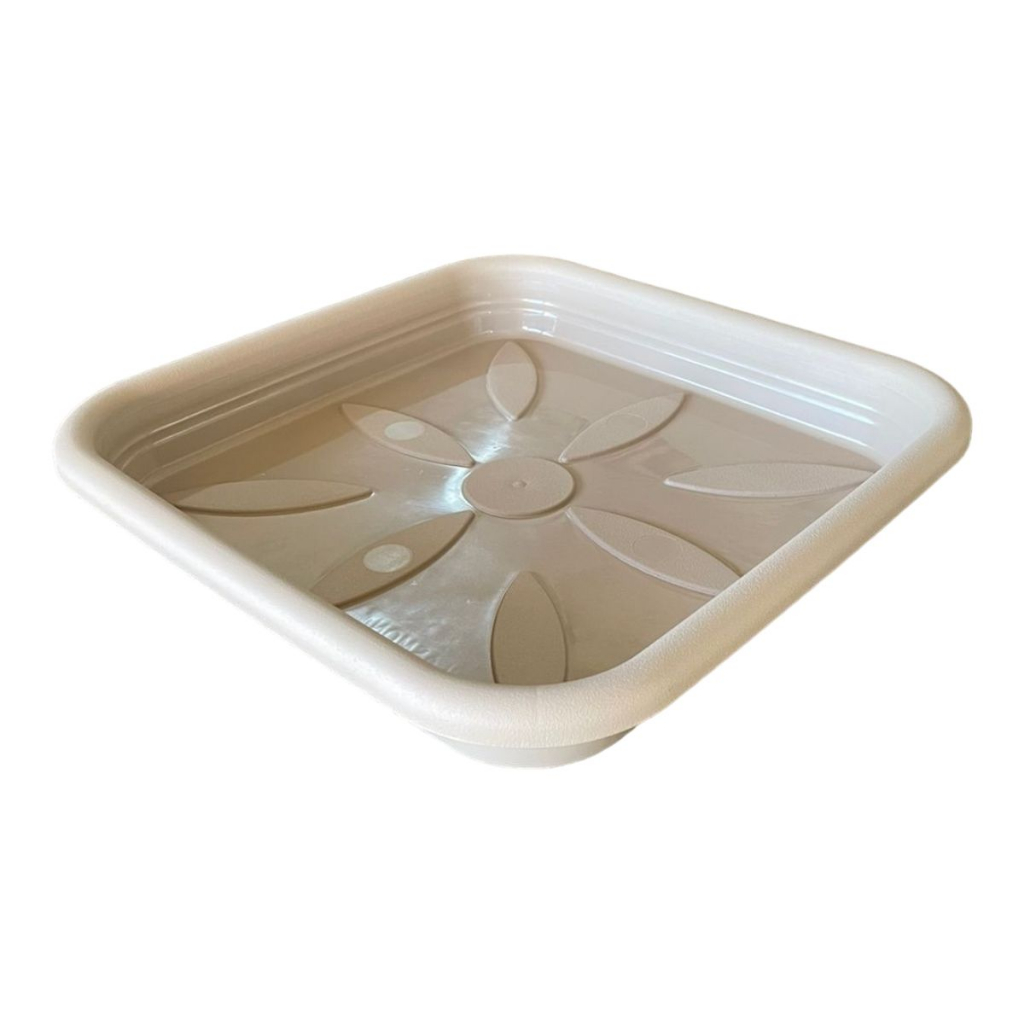 Kit 3 Pratos Para Vasos Quadrado Em Plástico Reforçado 31x31 — imagem 2 de 2