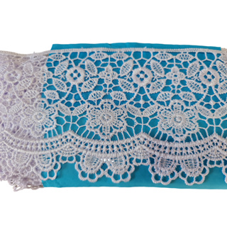 Renda Larga 9,5cm Guipir Gripir Branco Para Confecçao CHL620 em Oferta na Shopee