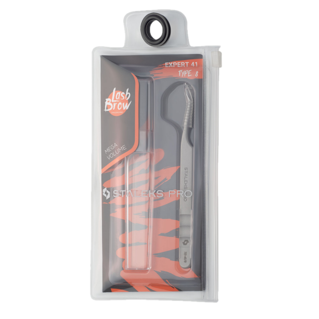 Pinça Profissional Cílios 41/8 Expert Mega Volume Staleks Pro