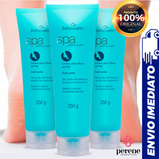 Kit C/3 Cremes para Afinar os Pés Elimine Rachaduras nos Pés e Calcanhares com Ureia - Spa para os Pés Sofisticatto 250g