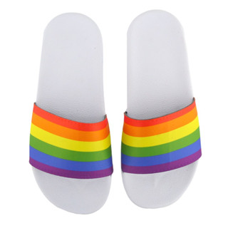 Chinelo Slide Feminino Sandália Bandeira Arco-Iris Super Leve Conforto