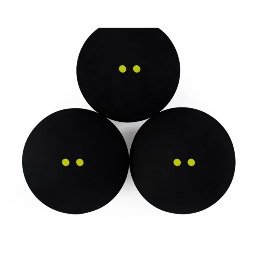 3 Bolas De Squash 2 Pontos Amarelo Qualidade Profissional
