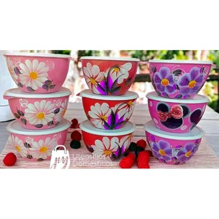 Kit com 5 Lindas Saladeiras de 3 litros Decorados a mão (desenhos aleatorios).