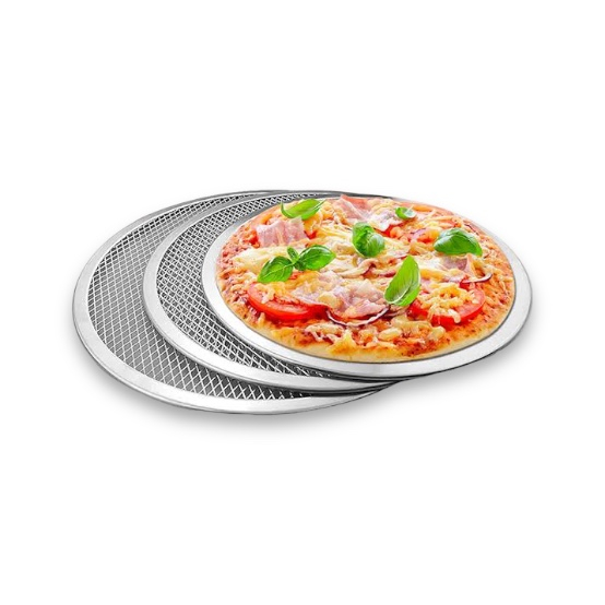 KIT 3 TELAS DE ASSAR PIZZA ESFIHA  ALUMÍNIO MALHA FINA