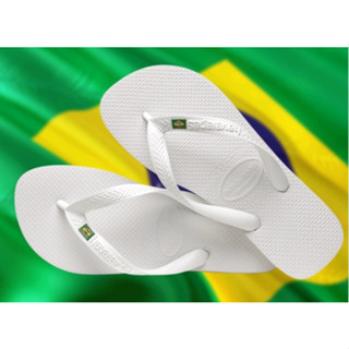 Chinelo Havaianas Brasil branco Masculino e Feminino Adulto Tradicional Sandália Envio Imediato