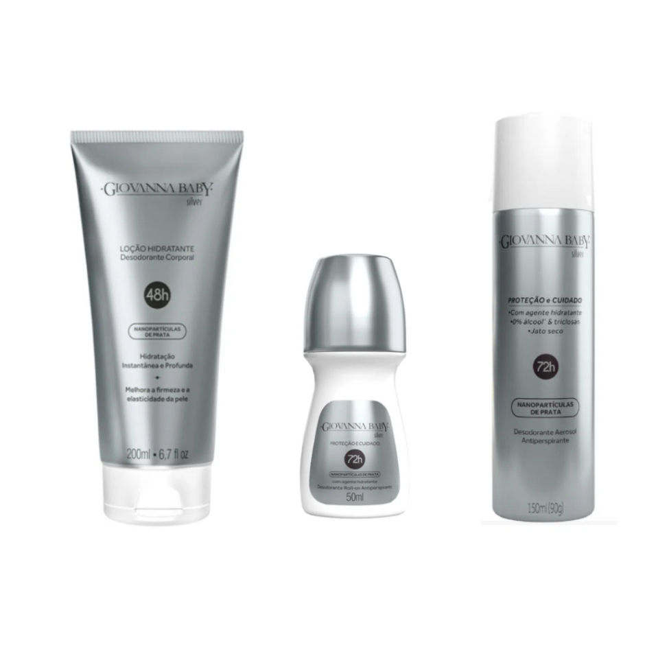 Giovanna Baby SILVER - Hidratante/Aerosol e Roll-on