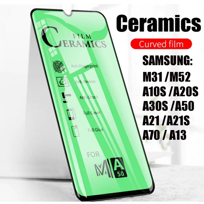 Película de  Cerâmica 3D Mole Para Samsung M31 M52 A10S A20S A30S A50 A21 A21S A70 A13 película protetora de tela
