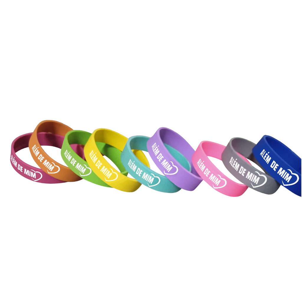 40 unids Pulseira Silicone Fechada personalizado 1 cor eventos palestras festas eventos religiosos em Oferta na Shopee