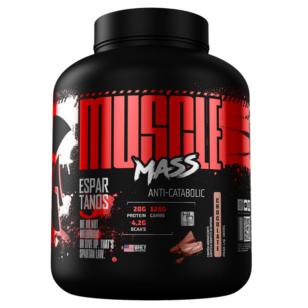 Suplemento em pó Massa Hipercalórico Muscle Mass 1800g - Espartanos Nutrition