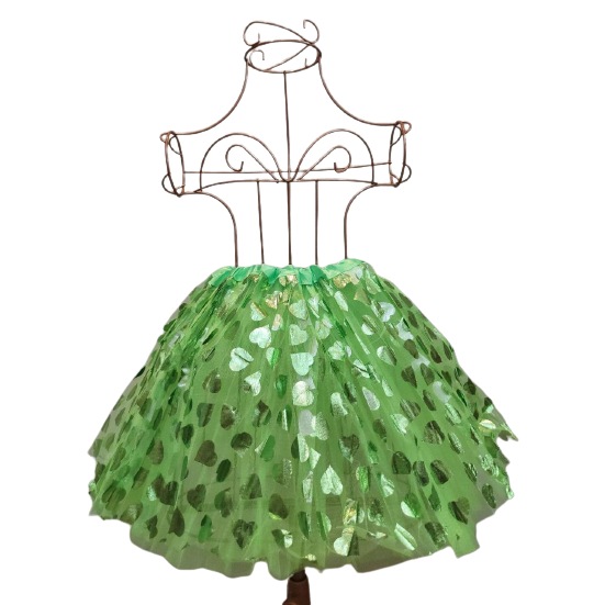 Fantasia Carnaval Festa Com Glitter Saia Tulê Tutu De Coração Tamanho Único 35CM