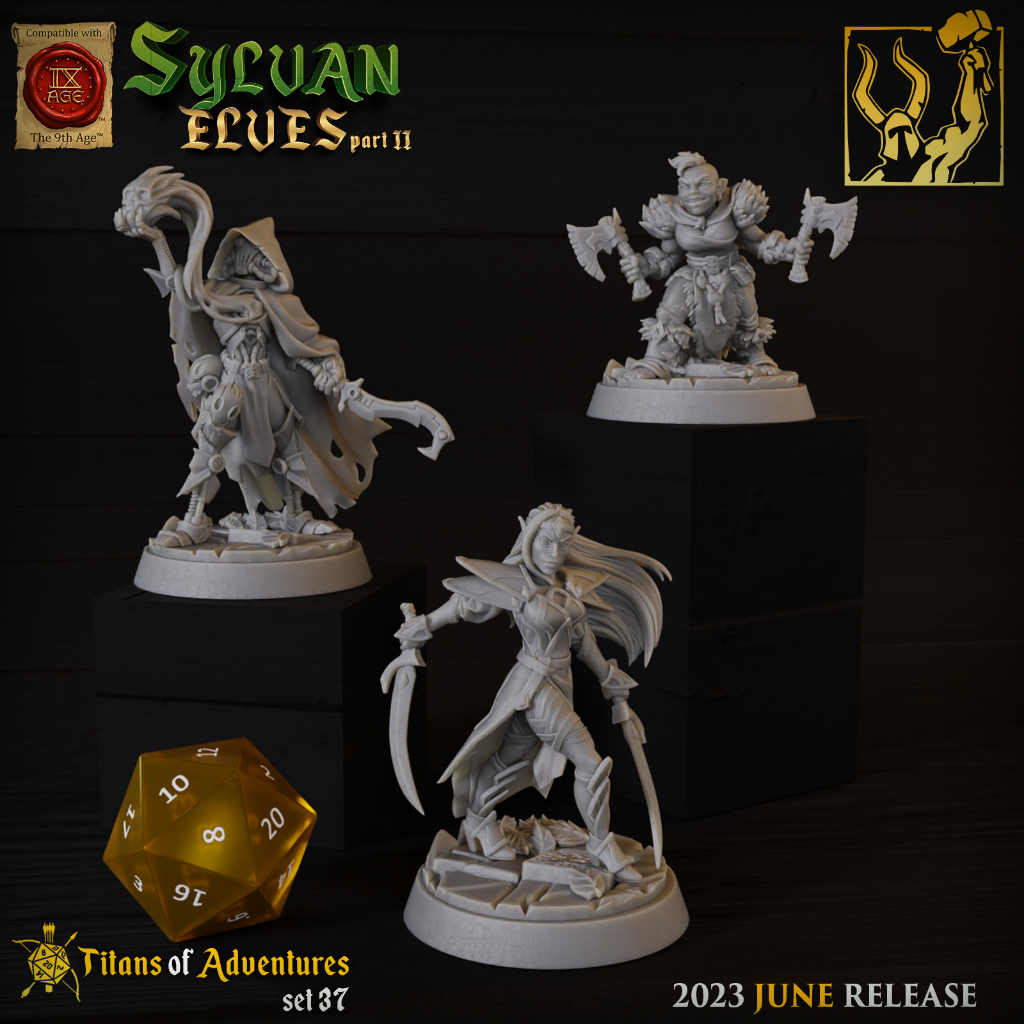MINIATURAS RPG- Tabuleiro - Dungeons & Dragons Coleção-  Titan Forge - Titan Adventures PACK 6