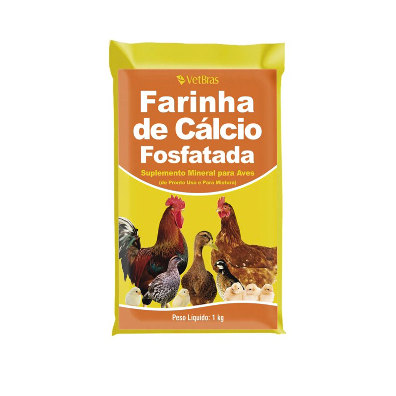 Farinha De Calcio Fosfatada Suplemento Mineral Vetbras 1kg