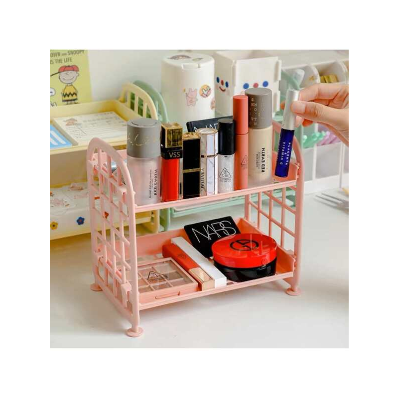 Organizador Prateleira Com Duas Camadas Plástico Multiuso