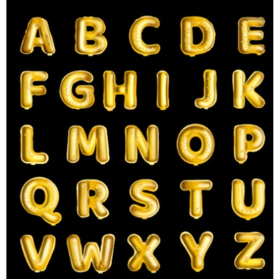 Kit 5 Unidades | Balão Letra Metalizado DOURADO-70CM em Oferta na Shopee