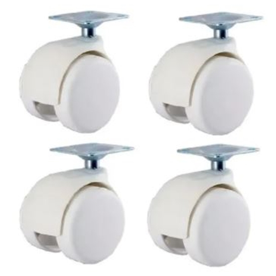 Rodinhas Brancas ou Pretas  - Móveis - Berço - Carrinhos - 42 MM