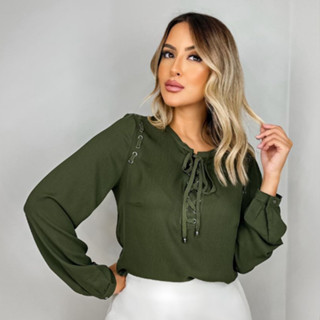 Camisa lisa social feminina 1802166
