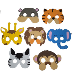 Mascaras de E.V.A -  Safari dos Bichos - 30 peças em Oferta na Shopee