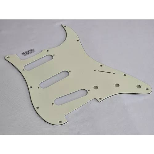 Escudo Parchment Branco Vintage Guitarra Strato SSS 3 Camadas
