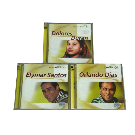 Lote 3 Cds Musicais Dolores Duran Orlando Dias Elymar Santos