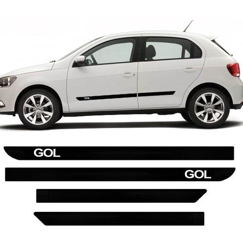 Jogo Friso Lateral Borrachão Gol G5 G6 4PT 2011 Até 2015 em Oferta na Shopee